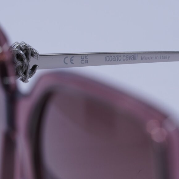 Roberto Cavalli SRC007 0D48 Sunglasses Pink Square Frame, Brown Lenses - Picture 8 of 11